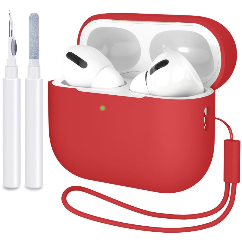 ATUAT for AirPods Pro 2nd Generation Case Cover(2022), Protective Soft Silicone Skin Accessories for Men Women Boys Girls for Apple AirPods Pro Gen 2, Front LED Visible-Red - Image 1
